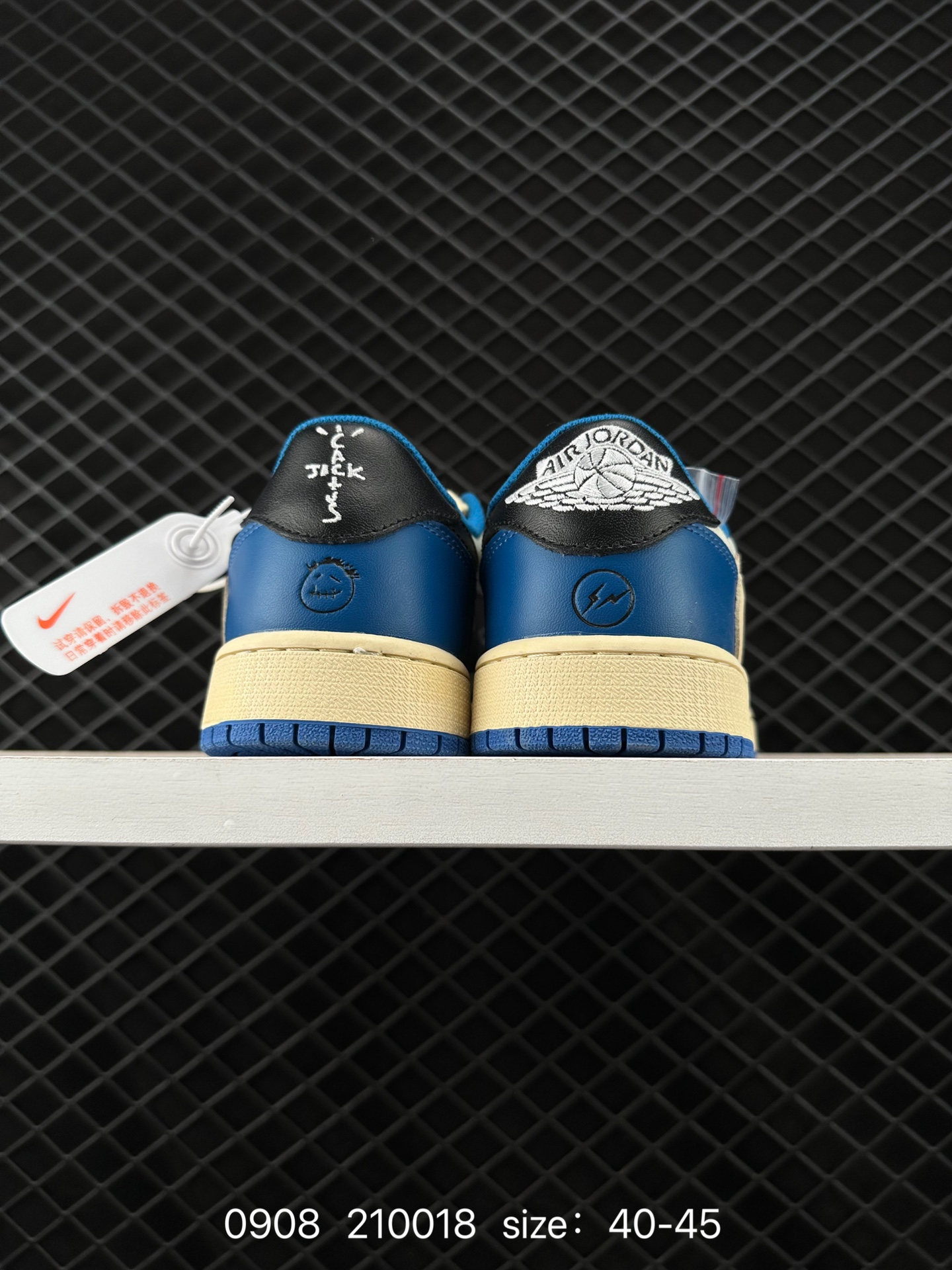 fragment design x Travis Scott x Nike Air Jordan 1 Low OG SP”Black/Green Toe“